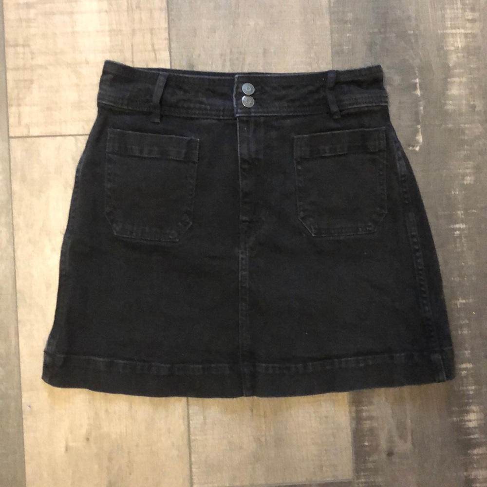 Madewell Black Jean Skirt!